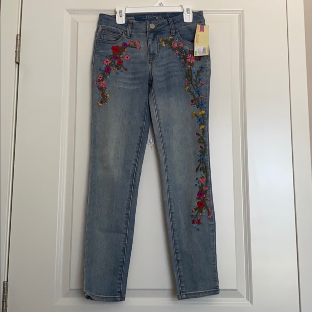 Target embroidered flower jeans